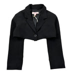 Imperial Giacca Tinta Unita Modello Crop per Bambina JB19132G75 NERO IMPERIAL 