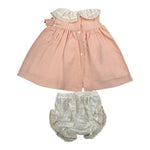 Valentina Bebes Set Abito-Coulotte Tinta Unita per Bambina LOVE12J ROSA VALENTINA BEBES 