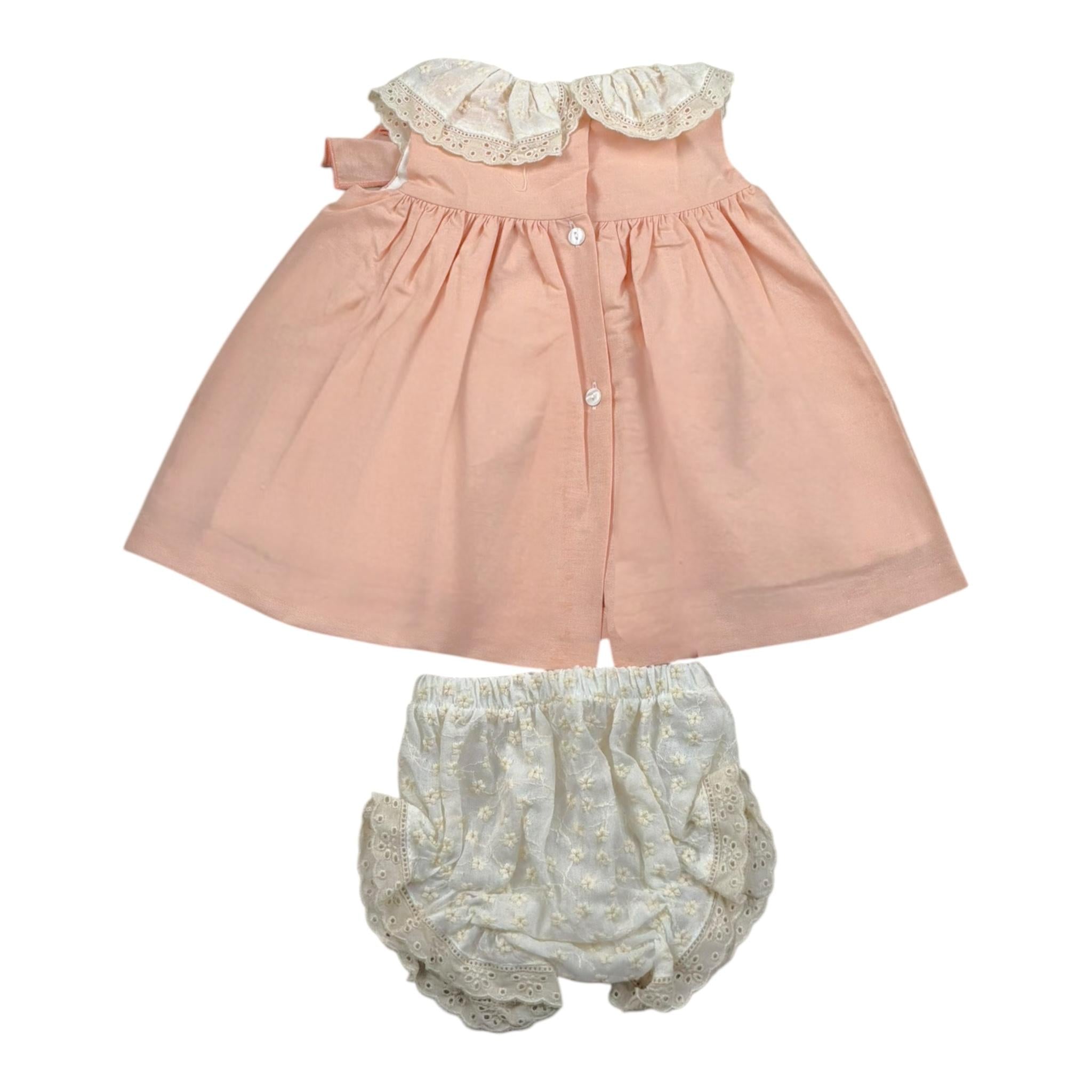 Valentina Bebes Set Abito-Coulotte Tinta Unita per Bambina LOVE12J ROSA VALENTINA BEBES 