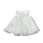 Le Bebe' Abito Cerimonia Tinta Unita con Tulle per Neonata LBG5201 BIANCO LE BEBE' 
