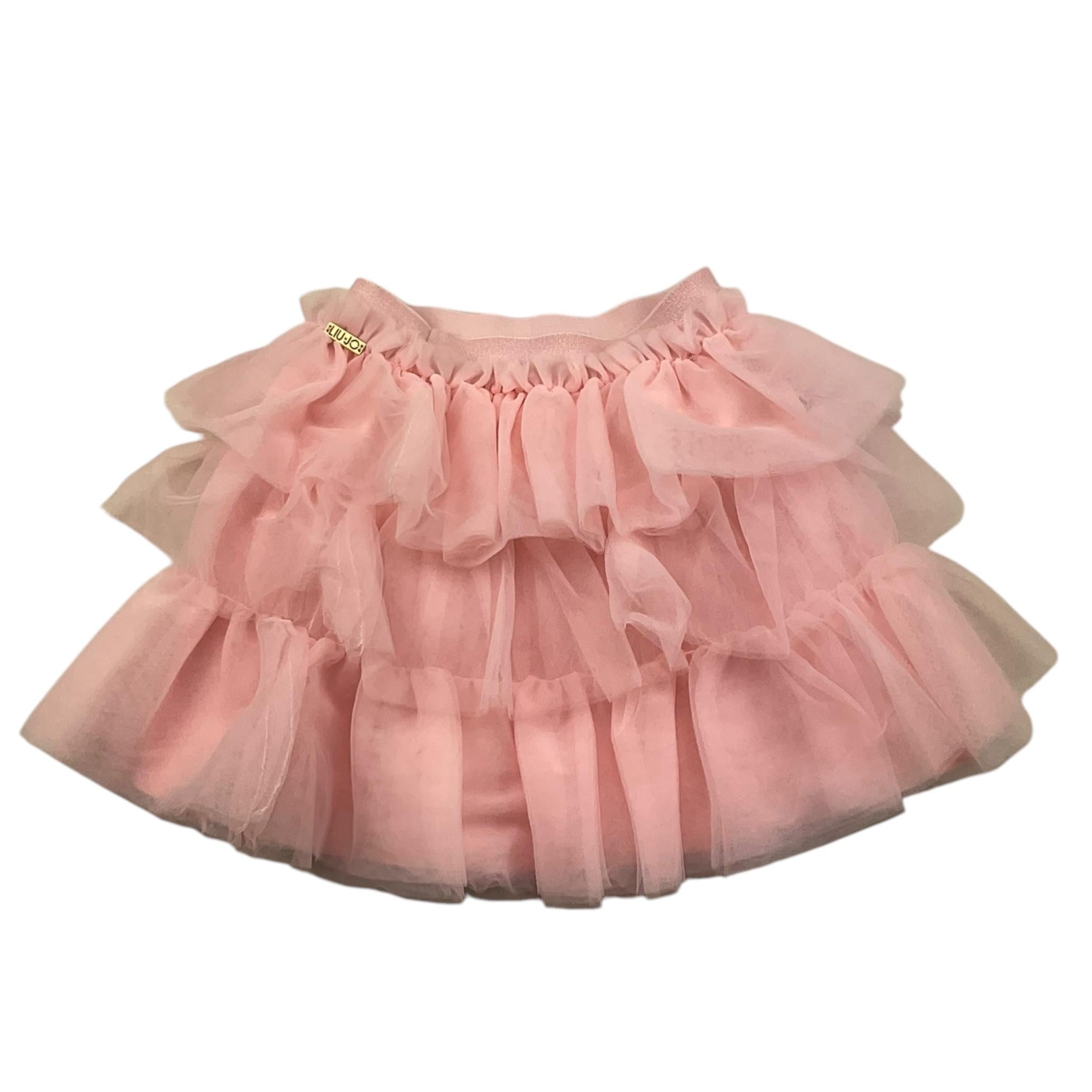 LIU JO gonna tricolore con tulle Rosa per Bambina KF4047X ROSA LIU JO 