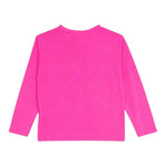 BillIEBLUSH shirt girocollo tinta unita con stampa Rosa fluo per Bambina U20476 ROSA FLUO BillIEBLUSH 