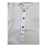 M+E' Camicia Manica Lunga Tinta Unita Collo Coreano per Neonato UEM0507 BIANCO M+E' 