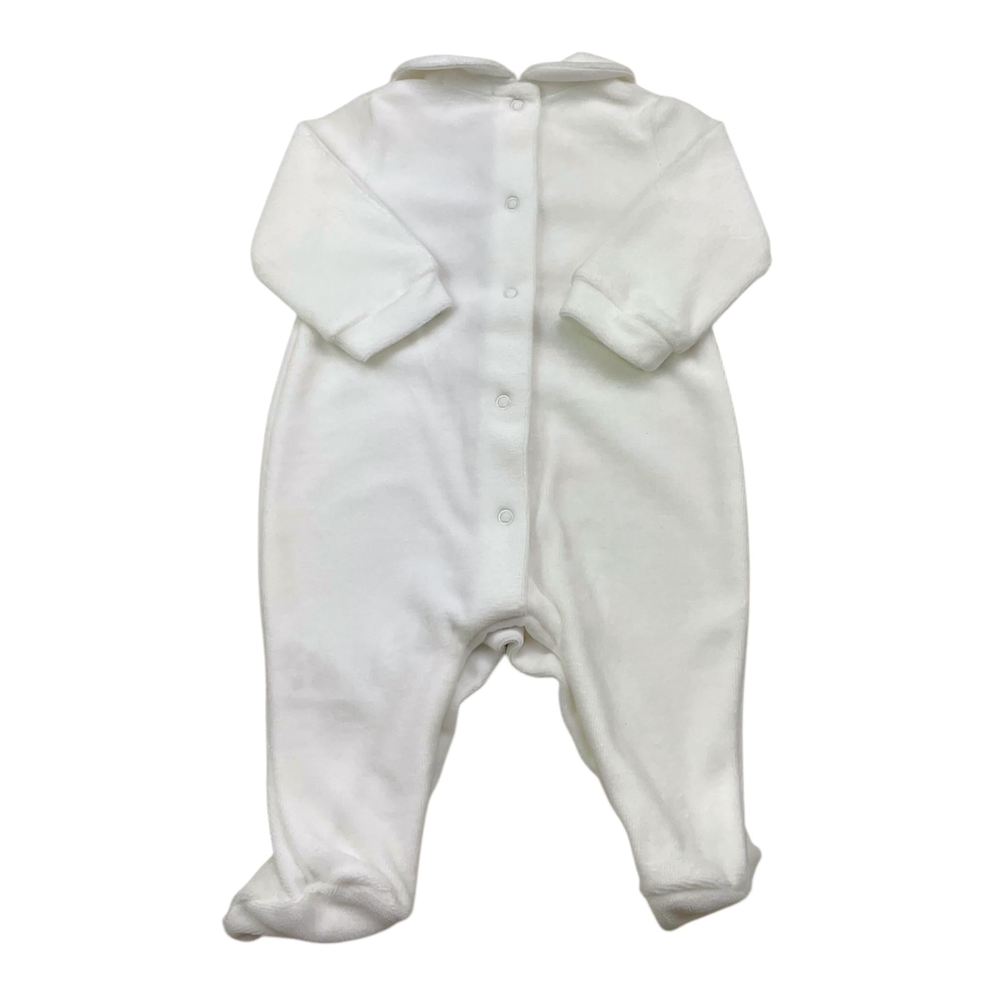 NANAN tutina tinta unita con stampa Bianco per Neonato I2401001B BIANCO NANAN 