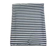 Barcellino Two-Tone Blanket with White/Blue Striped Pattern for Newborns
