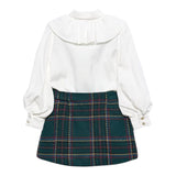 ABEL & LULA completo camicia-gonna bicolore Bianco/verde per Bambina 5546 BIANCO/VERDE ABEL & LULA 