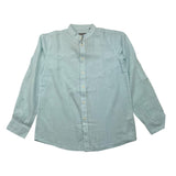 Dan John Long Sleeve Shirt Solid Color Korean Collar Light Blue For Boys