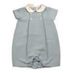 La Stupenderia Pagliaccetto Tinta Unita con Colletto per Neonato CBPG51 AZZURRO LA STUPENDERIA 