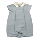 La Stupenderia Pagliaccetto Tinta Unita con Colletto per Neonato CBPG51 AZZURRO LA STUPENDERIA 