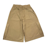 Aspesi Bermuda Cargo Model Solid Color With Elastic Waist Beige For Boys