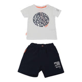 Suns 2 Piece Set T-Shirt-Bermuda Two-Tone White/Blue For Newborn