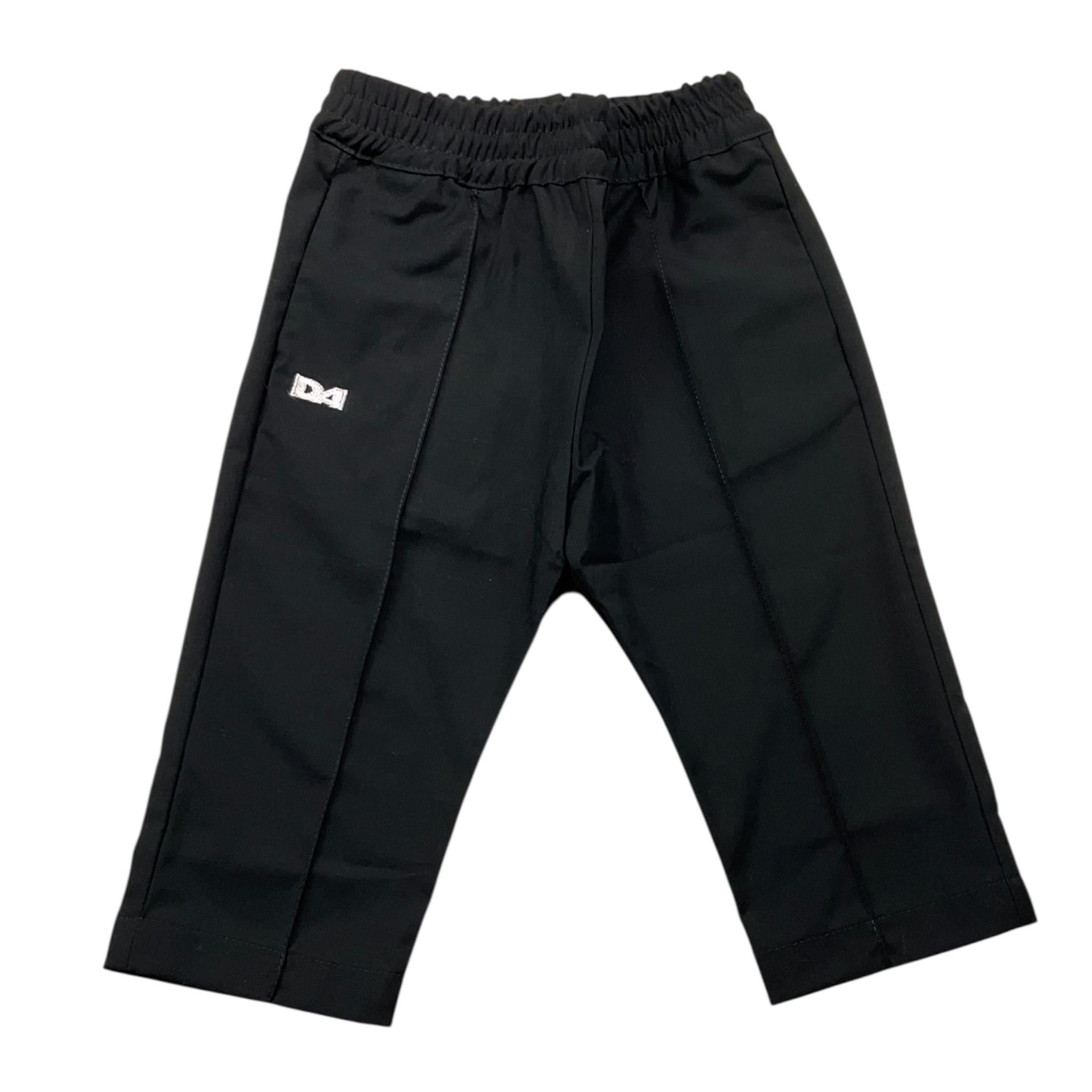 DANIELE ALESSANDRINI pantalone tinta unita con logo Nero per Bambino 1291P00043JXX NERO DANIELE ALESSANDRINI 