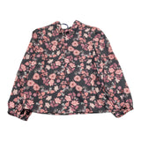 PICCOLA LUDO camicia tinta unita con fantasia fiori Nero per Bambina BS9WB032 NERO PICCOLA LUDO 