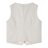 Mayoral Solid Color Vest Beige For Boys