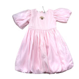 Moschino Abito Tinta Unita Mezza Manica per Bambina HDV0HJ ROSA MOSCHINO 