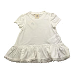t-shirt girocollo tinta unita con ricami ZW8A31 PANNA CAFFE' D'ORZO 