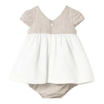 Mayoral Set 2 Pezzi Abito-Coulotte Bicolore per Neonata 1857 BIANCO/BEIGE MAYORAL 