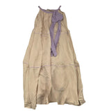 La Stupenderia Beige Plain Strapless Dress For Girls