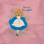 SAINT BARTH felpa girocollo tinta unita con stampa alice Rosa per Bambina ALICE ROSA SAINT BARTH 