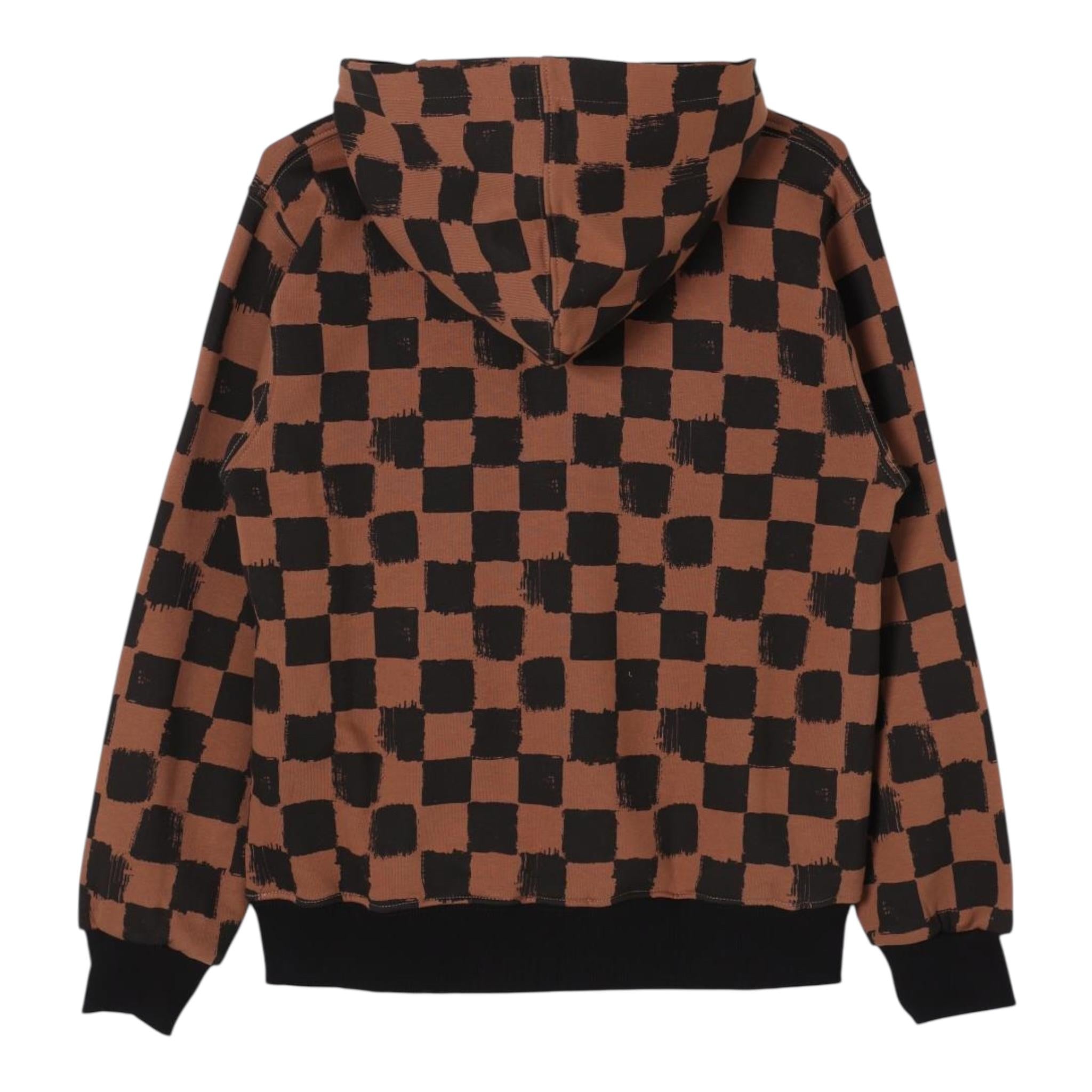 SPRAYGROUND felpa chiusa con cappuccio fantasia quadri Marrone per Bambino SPY1151BRW MARRONE SPRAYGROUND 