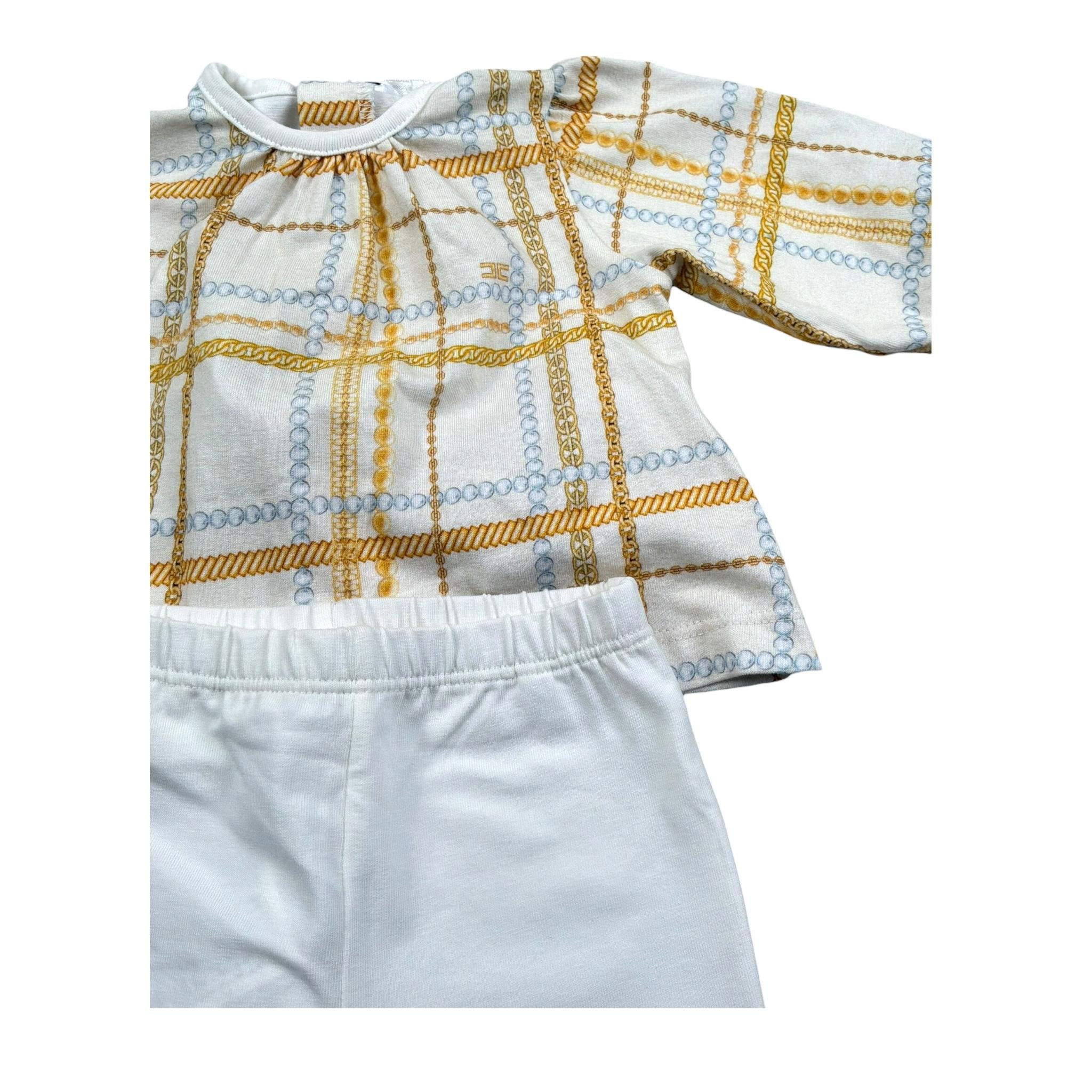 Elisabetta Franchi Completo 2 Pezzi Shirt-Ghettina per Neonata ENCD36 PANNA ELISABETTA FRANCHI 