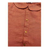Wedoble Rust Solid Color Half Sleeve Shirt For Baby