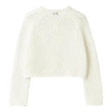 Il Gufo Cardigan Tinta Unita Traforato per Bambina P25GF440EM109X PANNA IL GUFO 