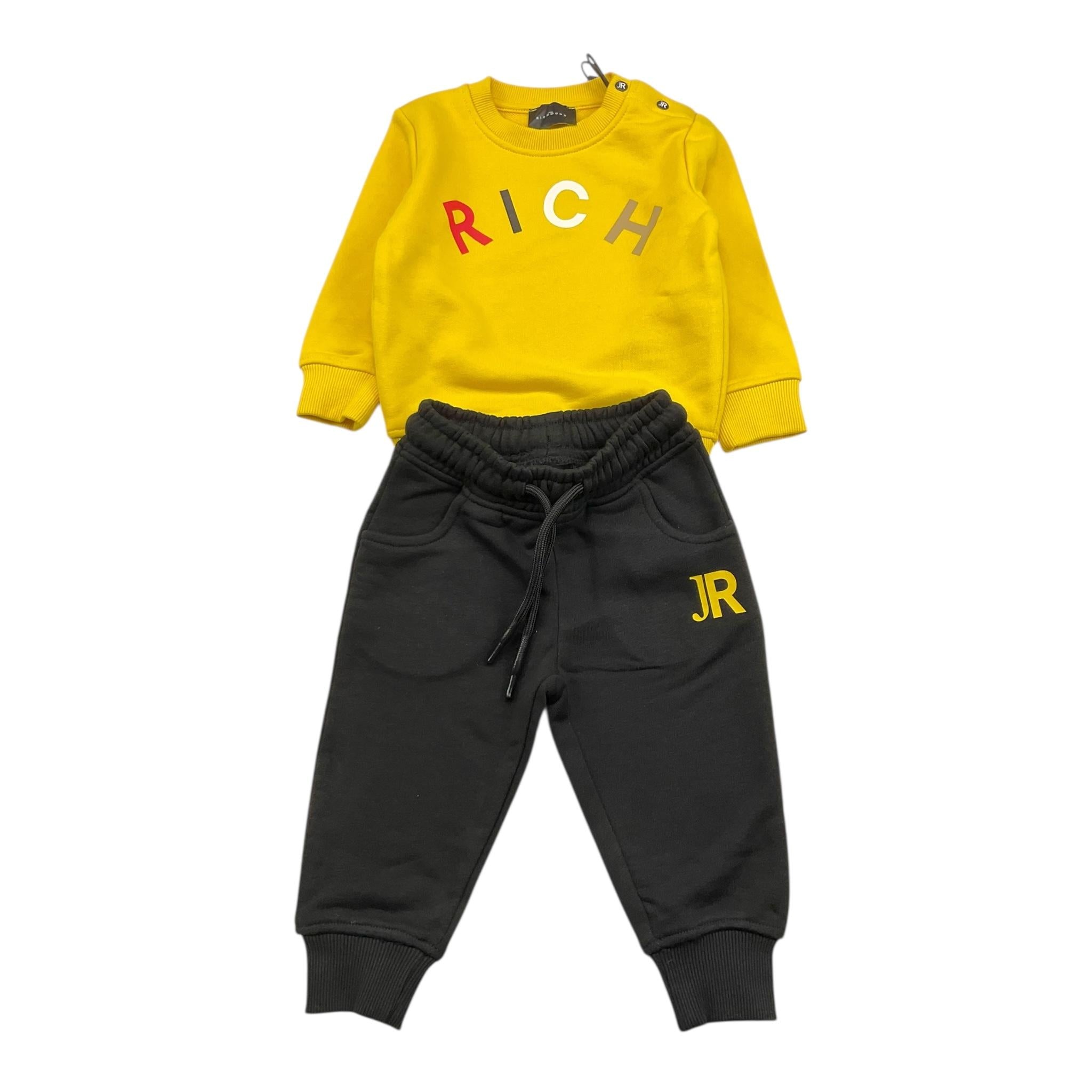 JOHN RICHMOND completo 2pz felpa-pantalone Giallo per Neonato RIA24067CF GIALLO JOHN RICHMOND 