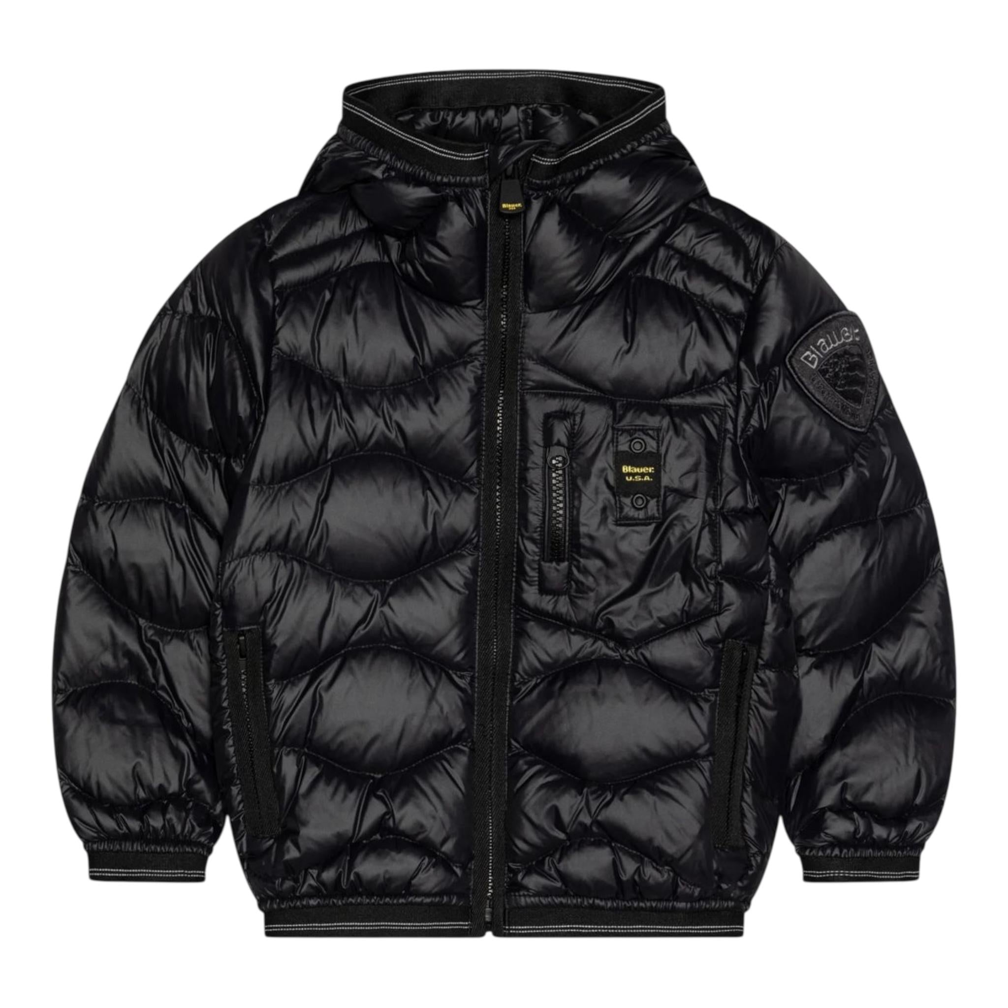 BLAUER giubbino tinta unita con cappuccio Nero per Neonato 24WBLKC03067JXN NERO BLAUER 