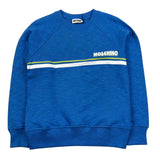 Moschino Felpa Chiusa Girocollo Tinta Unita con Logo per Bambino HUF09M BLU MOSCHINO 