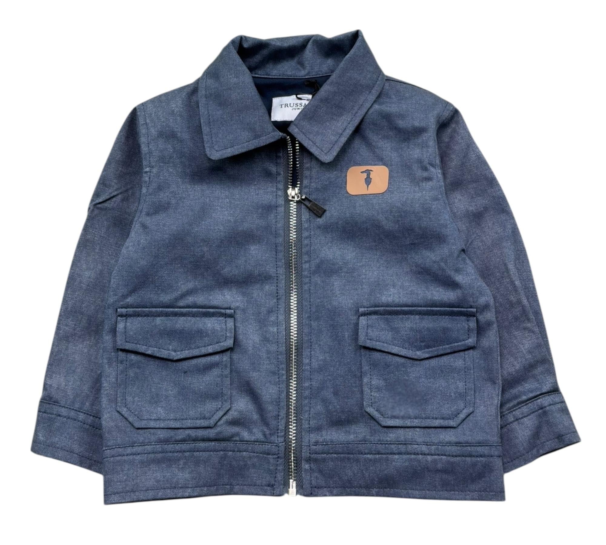 Trussardi Giubbino Tinta Unita con Zip per Neonato TIP26042GB BLU TRUSSARDI 