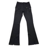 MISS BLUMARINE pantalone tinta unita con elastico in vita modello zampa Nero per Bambina IF4051 NERO MISS BLUMARINE 