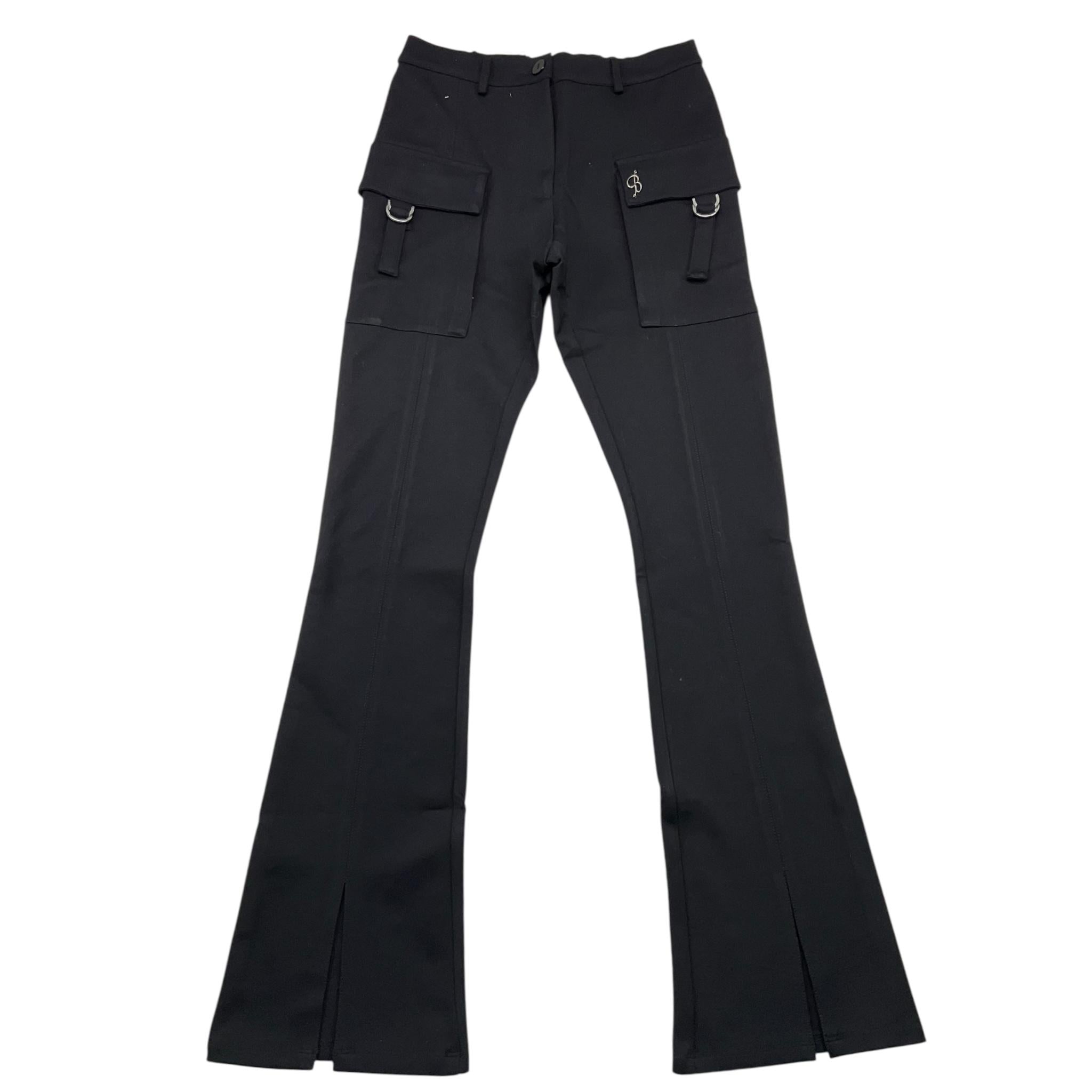 MISS BLUMARINE pantalone tinta unita con elastico in vita modello zampa Nero per Bambina IF4051 NERO MISS BLUMARINE 