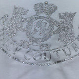 Juicy Couture T-Shirt Girocollo Tinta Unita con Stampa per Bambina JBX6709 BIANCO JUICY COUTURE 