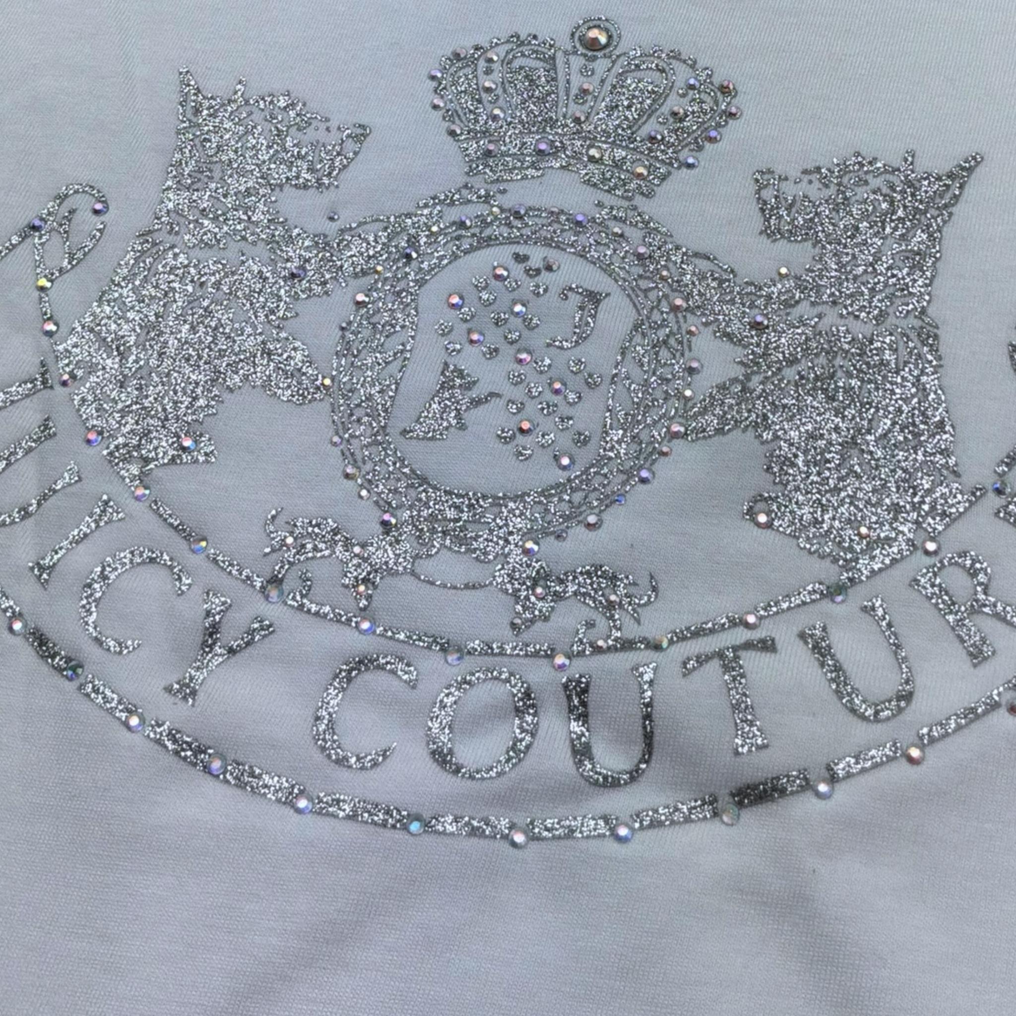 Juicy Couture T-Shirt Girocollo Tinta Unita con Stampa per Bambina JBX6709 BIANCO JUICY COUTURE 