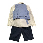 Mai'S Kids Completo 4 Pezzi Camicia-Gilet-Pantalone-Papillon per Bambino ROMEO AZZURRO MAI'S KIDS 