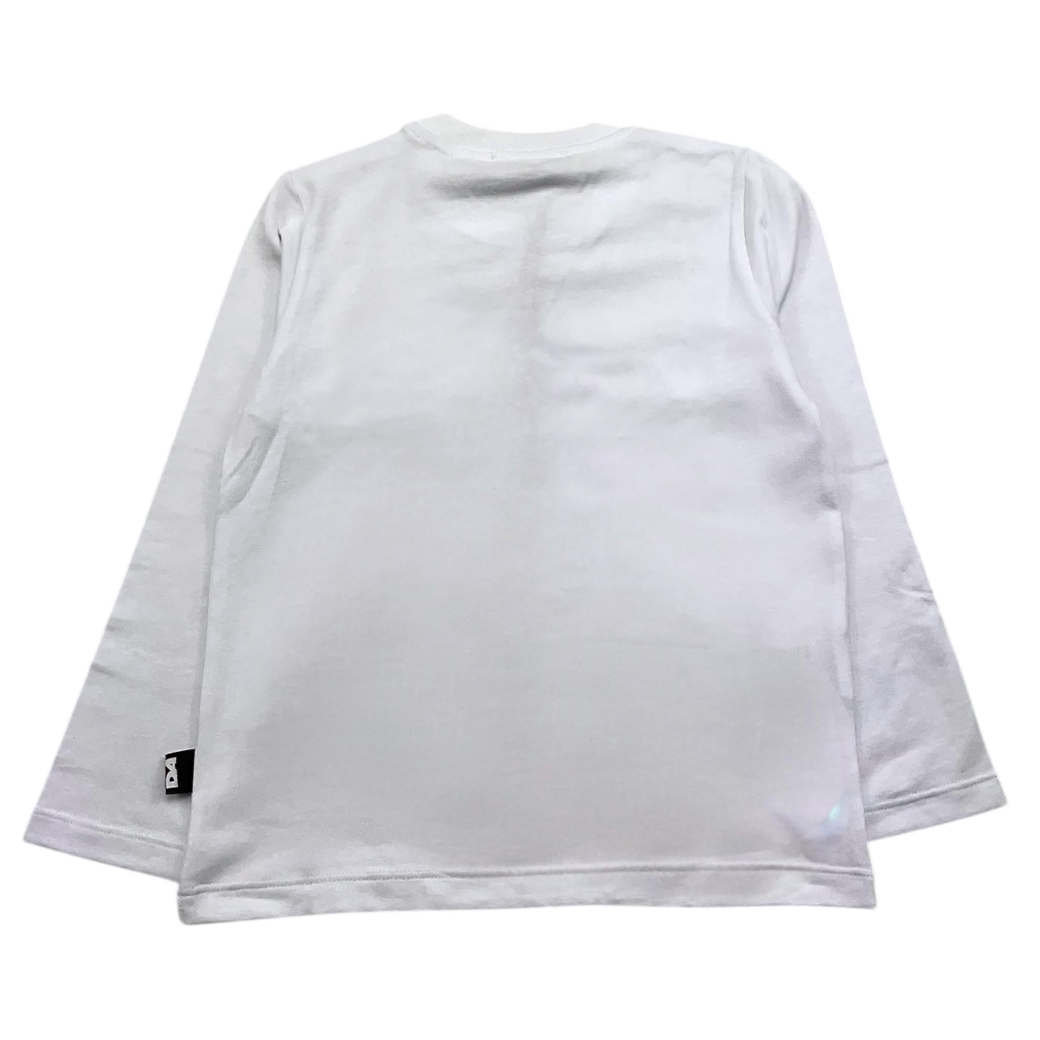 DANIELE ALESSANDRINI shirt girocollo tinta unita con stampa Bianco per Bambino 1291M00061X BIANCO DANIELE ALESSANDRINI 