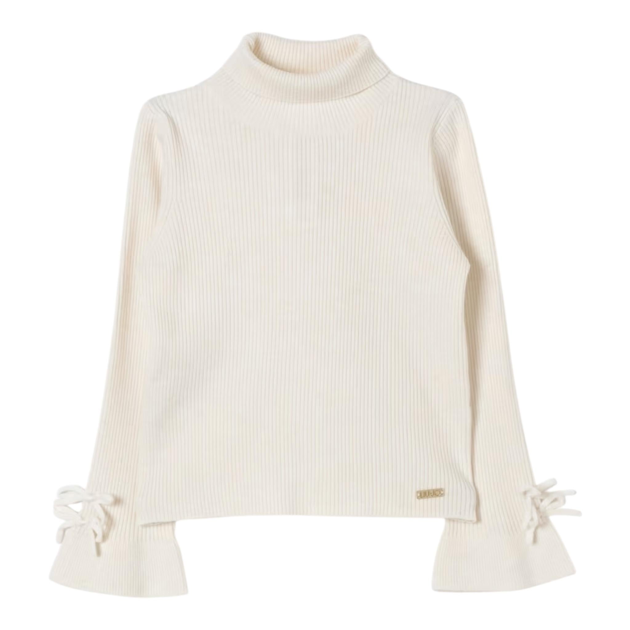 LIU JO maglia collo alto tinta unita Panna per Bambina KF4094X PANNA LIU JO 