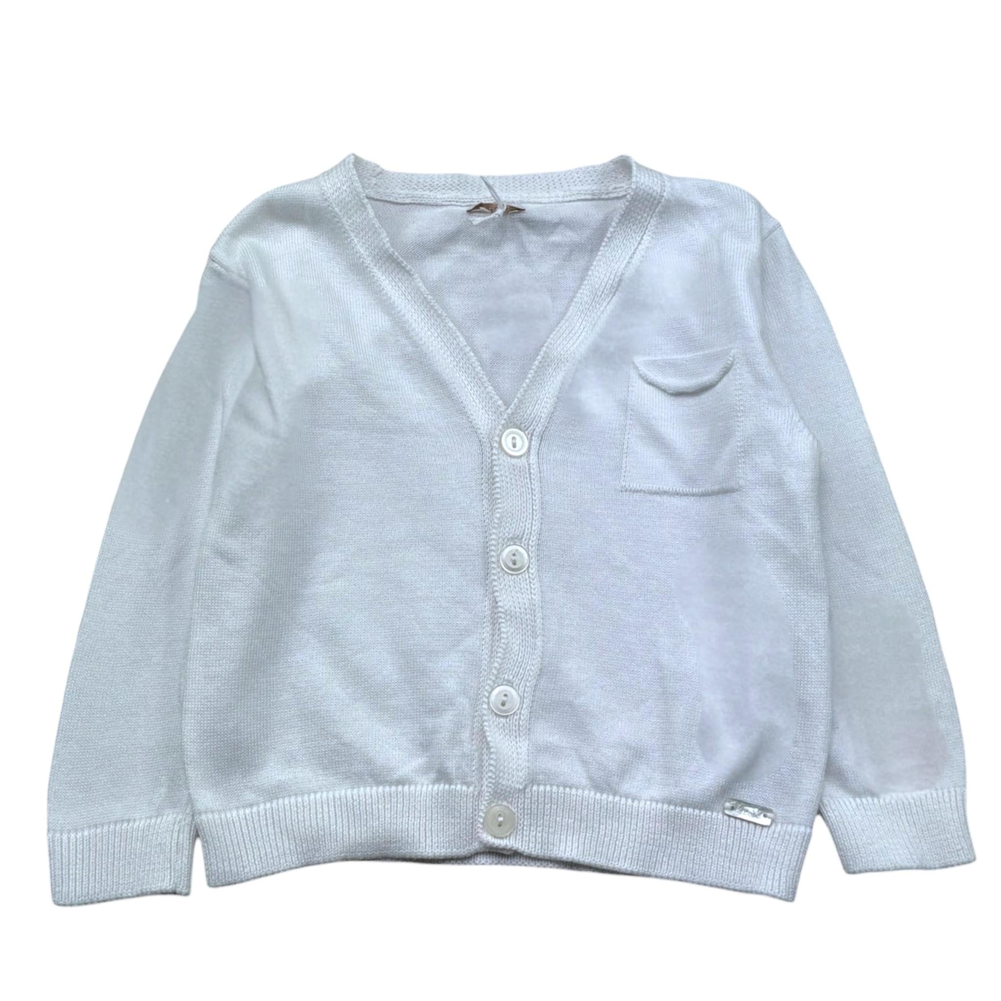 Le Bebe' Cardigan Tinta Unita con Bottoni per Neonato LBB5414 BIANCO LE BEBE' 