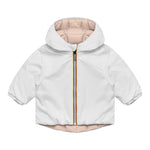 K-WAY giubbino reversibile con zip e cappuccio bicolore Bianco/beige per Neonata K7132PW BIANCO/BEIGE K-WAY 