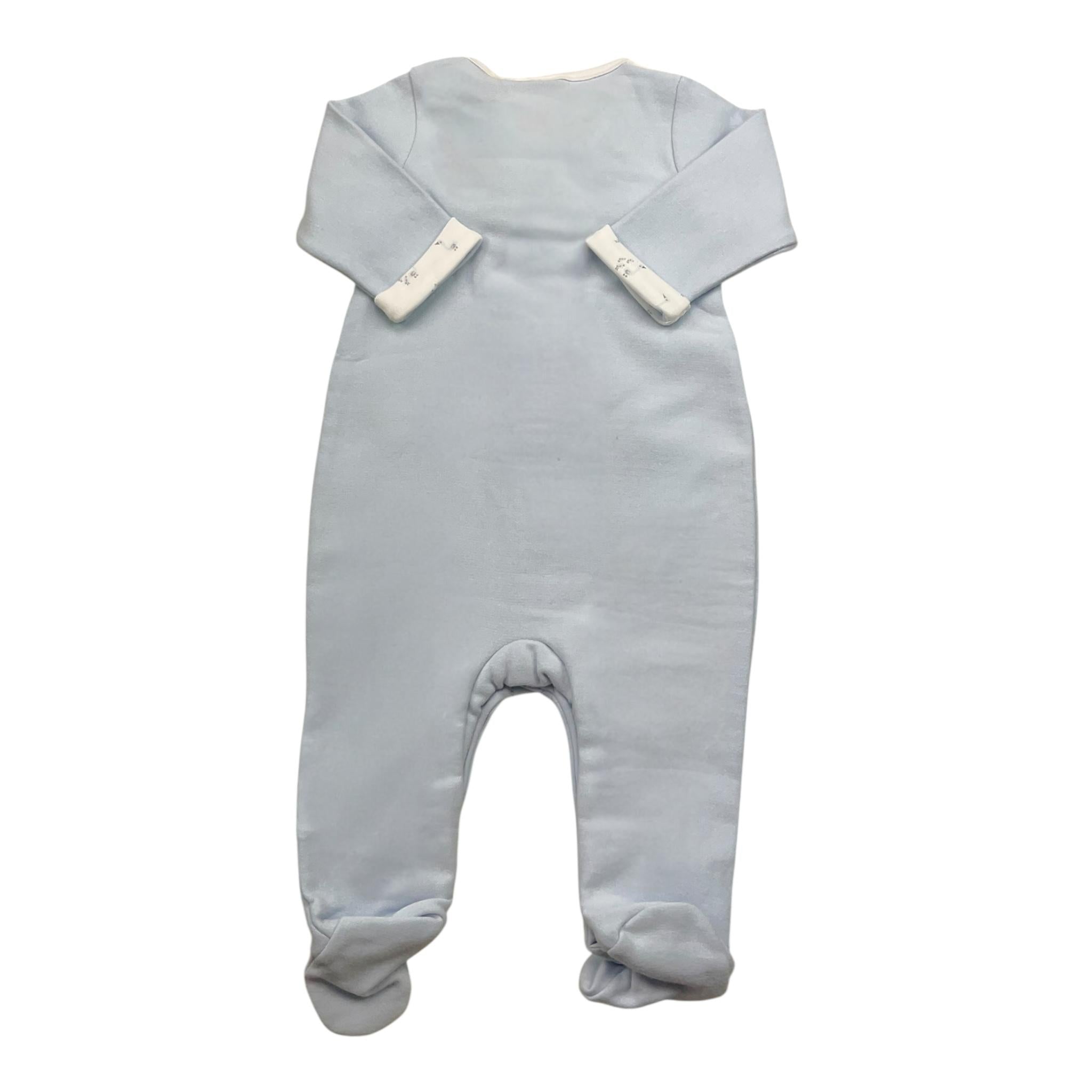 BABIDU tutina bicolore con stampa Azzurro/bianco per Neonato 15188 AZZURRO/BIANCO BABIDU 