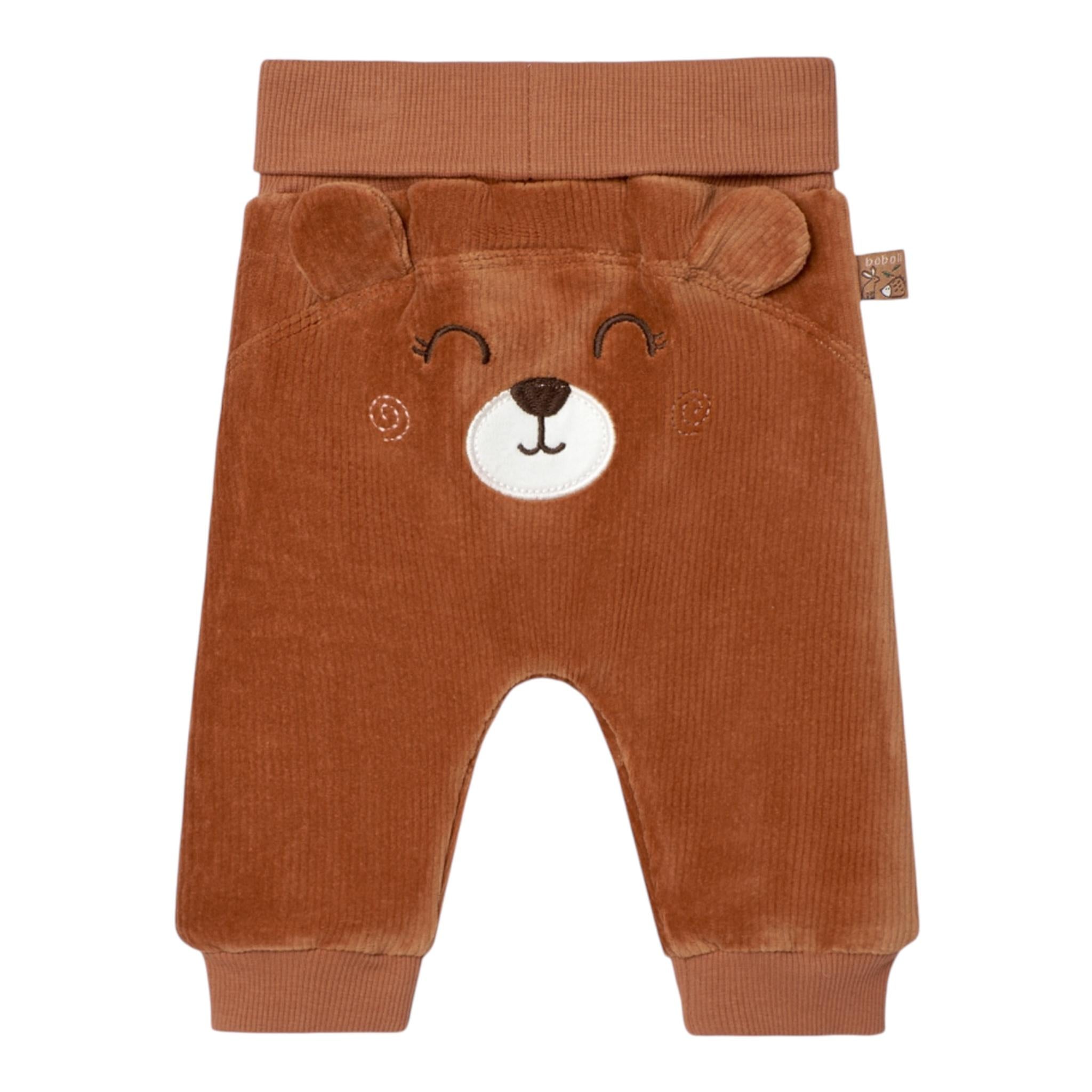 BOBOLI pantalone in camoscio tinta unita  Cammello per Neonato 129169 CAMMELLO BOBOLI 
