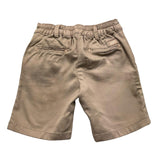 Emanuel Pris Solid Color Bermuda Shorts With Elastic Waist Beige For Newborn