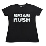 Brian Rush T-Shirt Girocollo tinta unita con Stampa Nero per Bambino TSHBR NERO BRIAN RUSH 