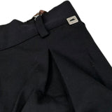 Manila Grace Pantalone Modello A Palazzo Tinta Unita con Profili In Contrasto per Bambina 155PMJS25 NERO MANILA GRACE 