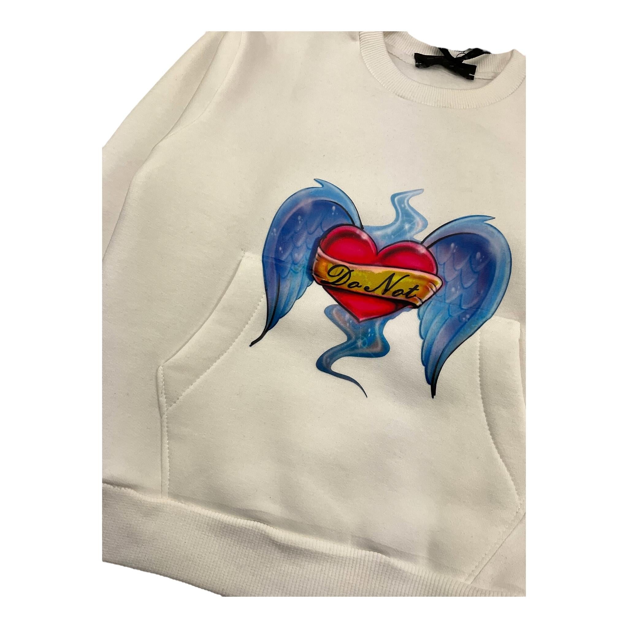 DO NOT CONFORM felpa chiusa girocollo tinta unita con stampa in contrasto Panna per Bambino DFE04 PANNA DO NOT CONFORM 