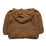 DANIELE ALESSANDRINI cardigan tinta unita con cappello Cammello per Neonato 1291W00035NX CAMMELLO DANIELE ALESSANDRINI 