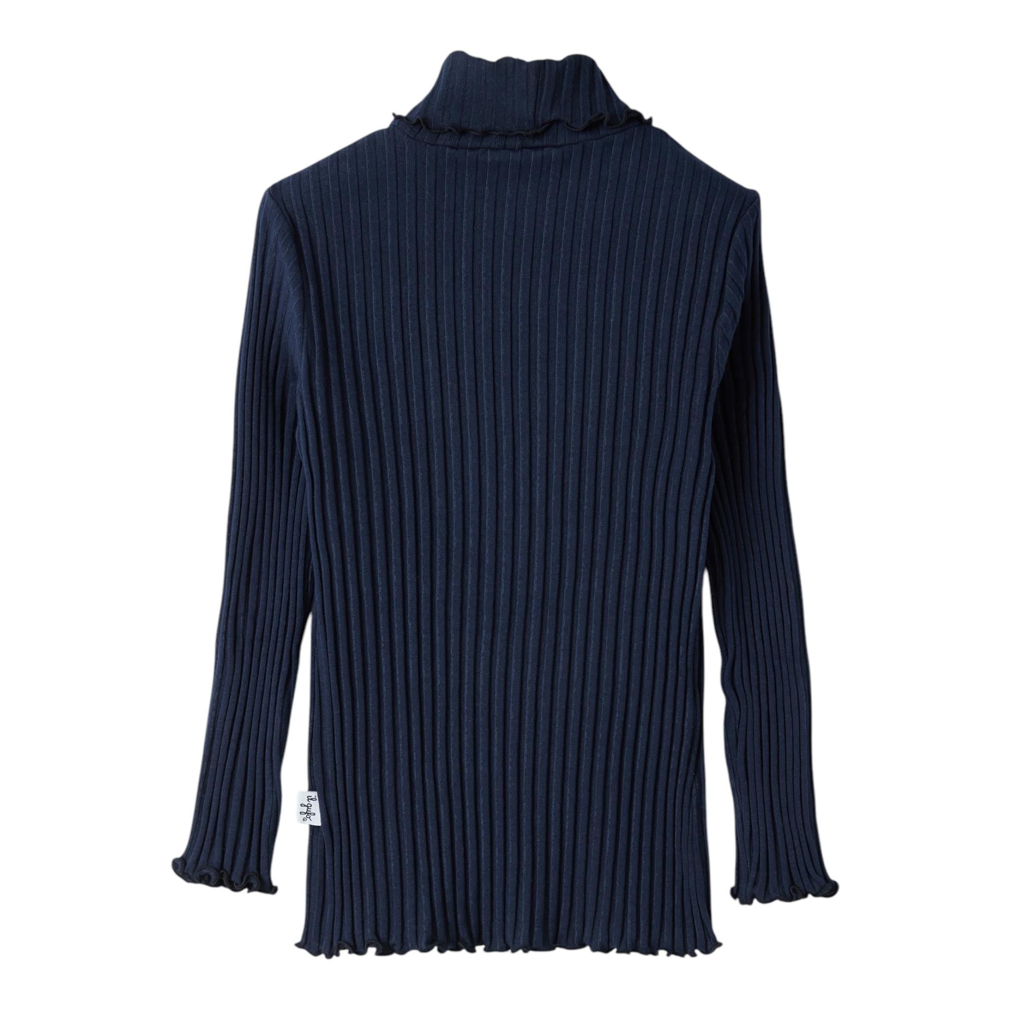 IL GUFO shirt tinta unita con collo alto Blu per Bambina A24TA061M7004 BLU IL GUFO 