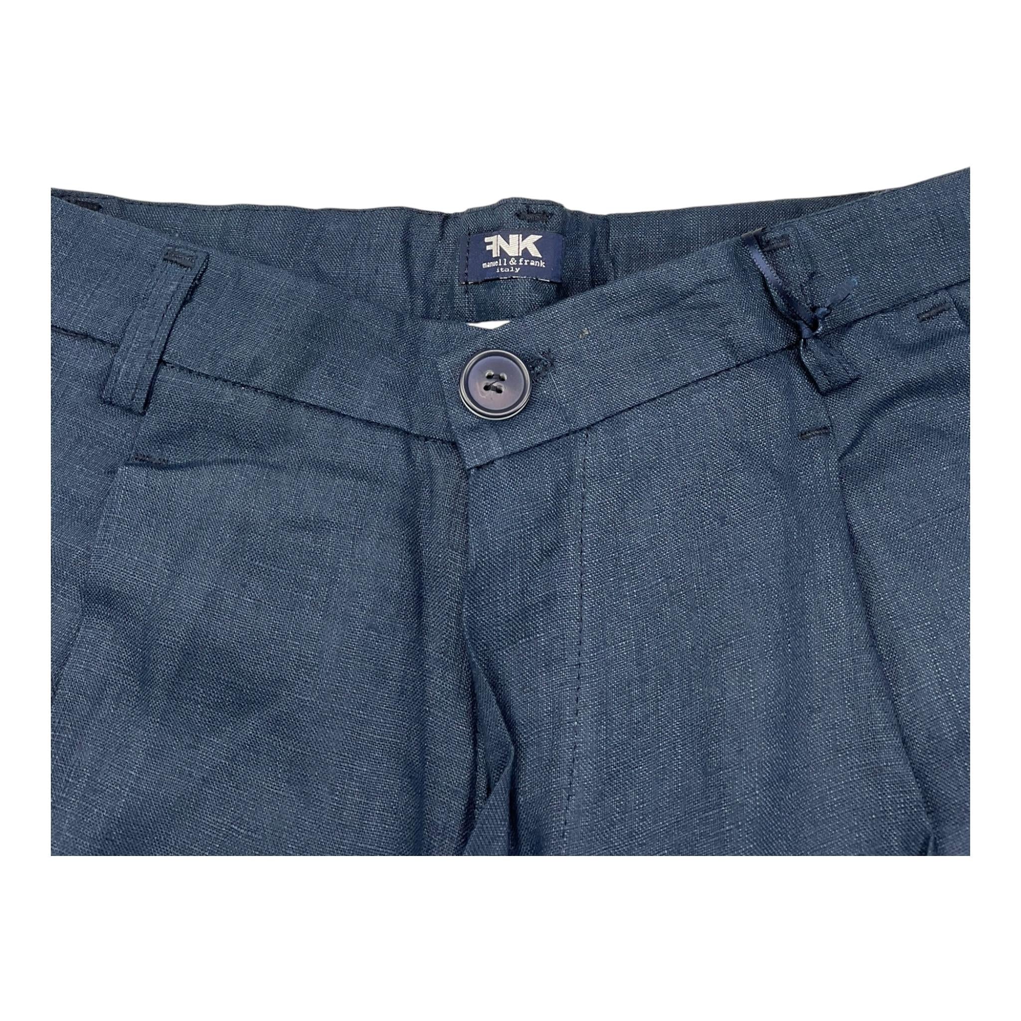 Manuell & Frank Bermuda Tinta Unita con Girovita Regolabile per Bambino MF2233R BLU MANUELL & FRANK 