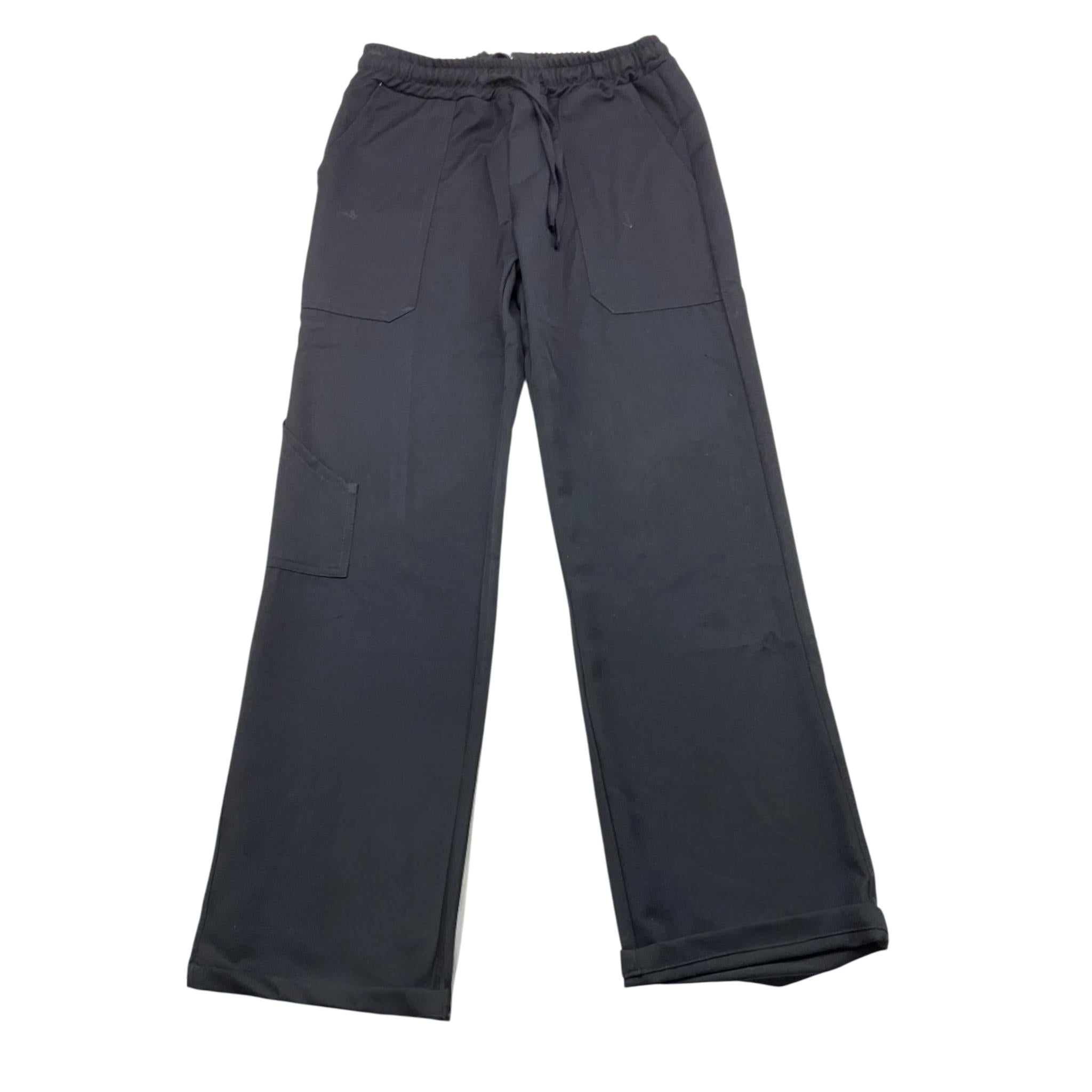 NAZARENO GABRIELLI pantalone tinta unita con elastico in vita Nero per Bambino NG3408 NERO NAZARENO GABRIELLI 